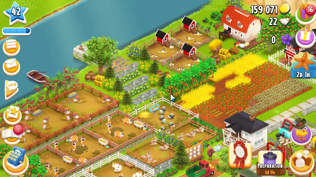 Hay Day Accounts Level 42 | Barn Storage 1050 + Silo Storage 675 | 159k Coins, 23 Dm |CN ON|Log Supercell ID|Take 1