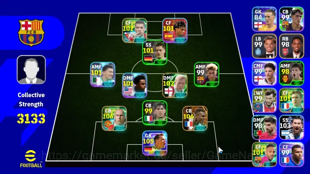 eFootball Accounts Legends & Iconic Players Android|Power 3133|Big Time Marcel Desailly|5 Epic Jaap 1