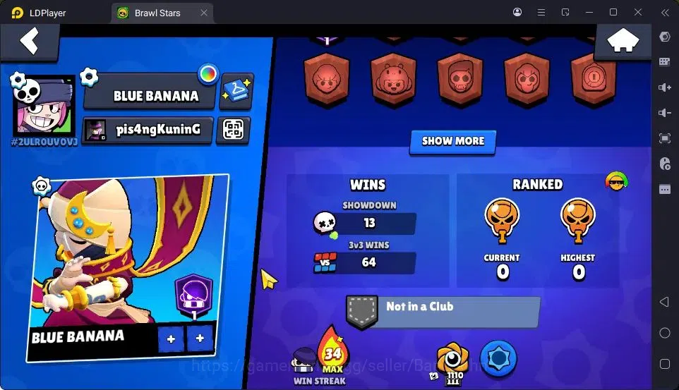 Brawl Stars Accounts Thropy 1233|21 Brawler|2 Max Hypercharge(Edgar,Fang)|3Mythic(Tara,Edgar,Otis),5Epic Skin|10346 3
