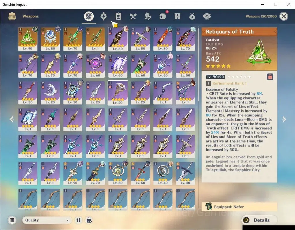 Genshin Impact Accounts Asia|AR 55|5Limit +4(*5Wep)|[PremTeam Nefer,Lauma] image 5