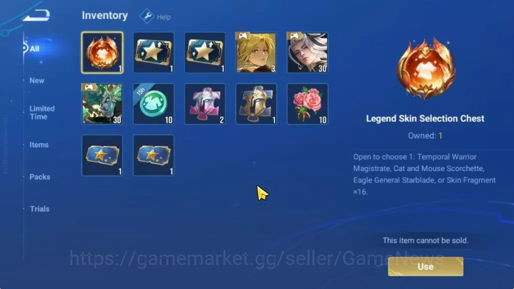 Honor of Kings Accounts Hero 18  Skin 5|Starter with Legend Skin Selection image 2