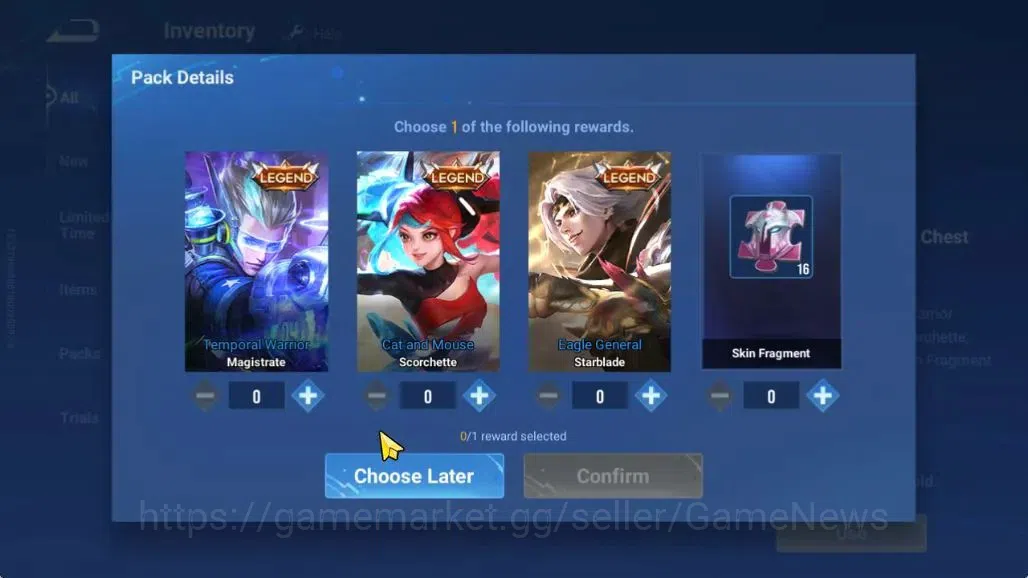 Honor of Kings Accounts Hero 18  Skin 5|Starter with Legend Skin Selection image 3