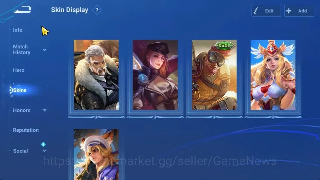 Honor of Kings Accounts Hero 18  Skin 5|Starter with Legend Skin Selection image 6