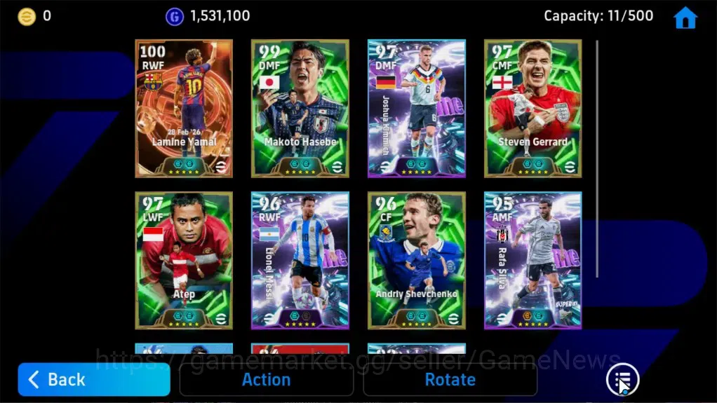 eFootball Accounts Legends & Iconic Players Android|Big Time Lamine Yamal|4 Epic Makoto Hasebe,Steven Gerrard,Atep|Show Time 4