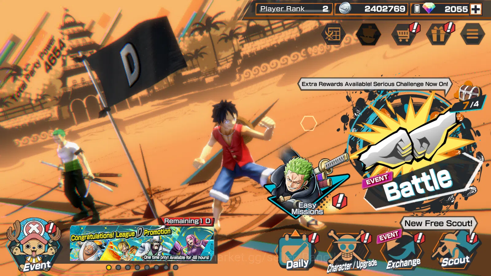 Global |2EX | RD 2055 | WI Trafargar Law ,Bomo Kaido |Rank 2 LOG Bandai |OPBR295B One Piece Bounty Rush Others Global |2EX | RD 2055 | WI Trafargar Law ,Bomo Kai image 1