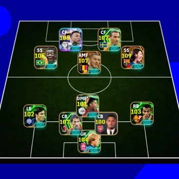 eFootball Accounts Legends & Iconic Players 036 IN - OVR 3224 -  Big Time Blitz Messi X Big Time Blitz Hazard X Pele X