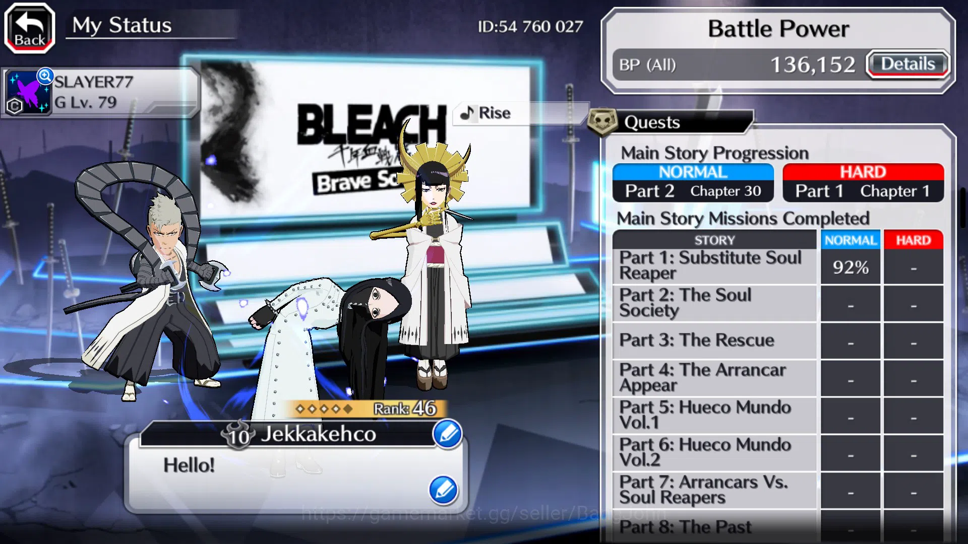 Bleach: Brave Souls Accounts Starter GLOBAL]11K Orb+Fresh All 4