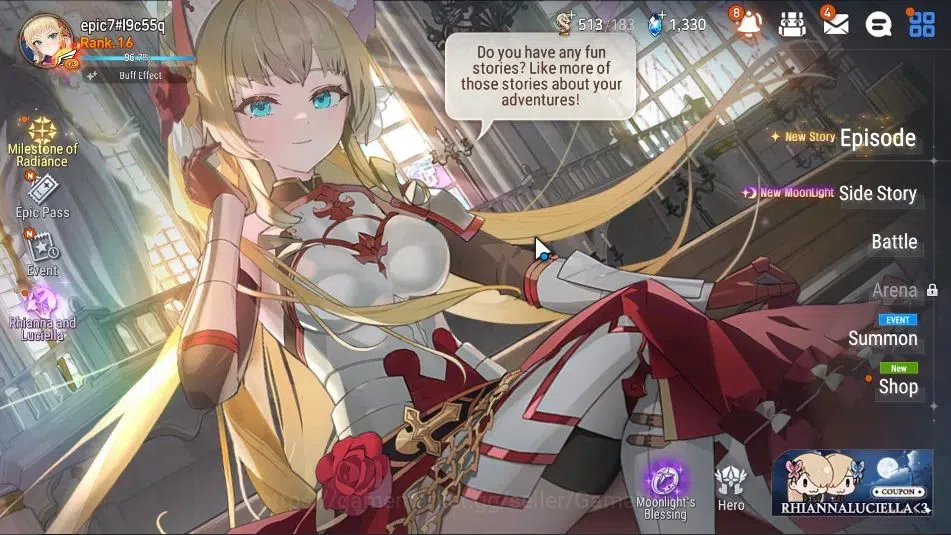 Epic Seven Accounts GLOBAL Unverif|New Era|2 ML(Rhianna&Luciella,Belli image 1