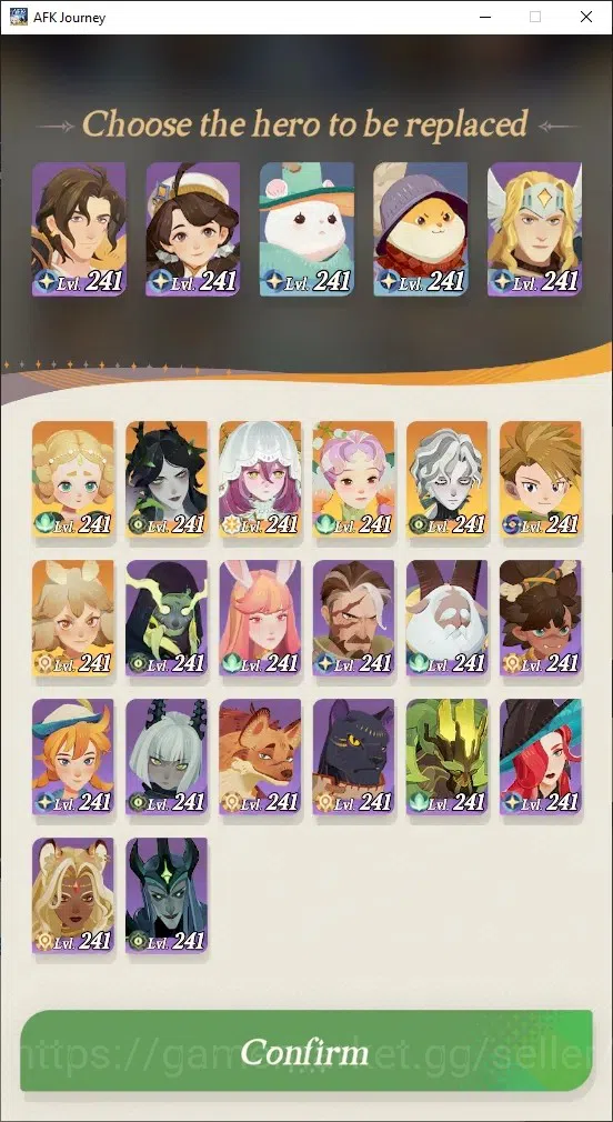 AFK Journey Accounts GLOBAL G237|Collab Digimon (Gabumon)+Aurora +2 Hero Selector|45K DM|20 SC,42 Rate Up,59 Epic,447 Invite 1