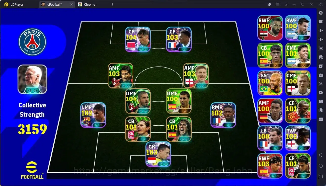 eFootball Accounts Legends & Iconic Players Mobile |PW 3159|Legend Lampard,Zico,Lizarazu|Epic Gattuso,Gerrard,Puyol Etc|SHW 1