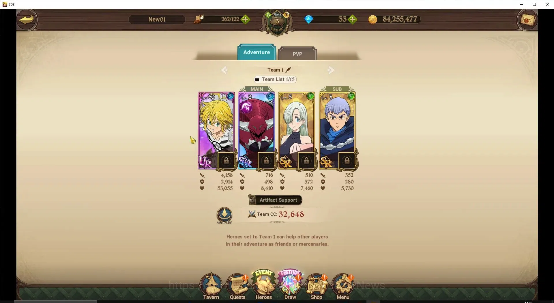 The Seven Deadly Sins: Grand Cross Accounts GLOBAL|356K CC|Chapter 1|1 LR+5 UR|Elizabeth,Nemes image 5