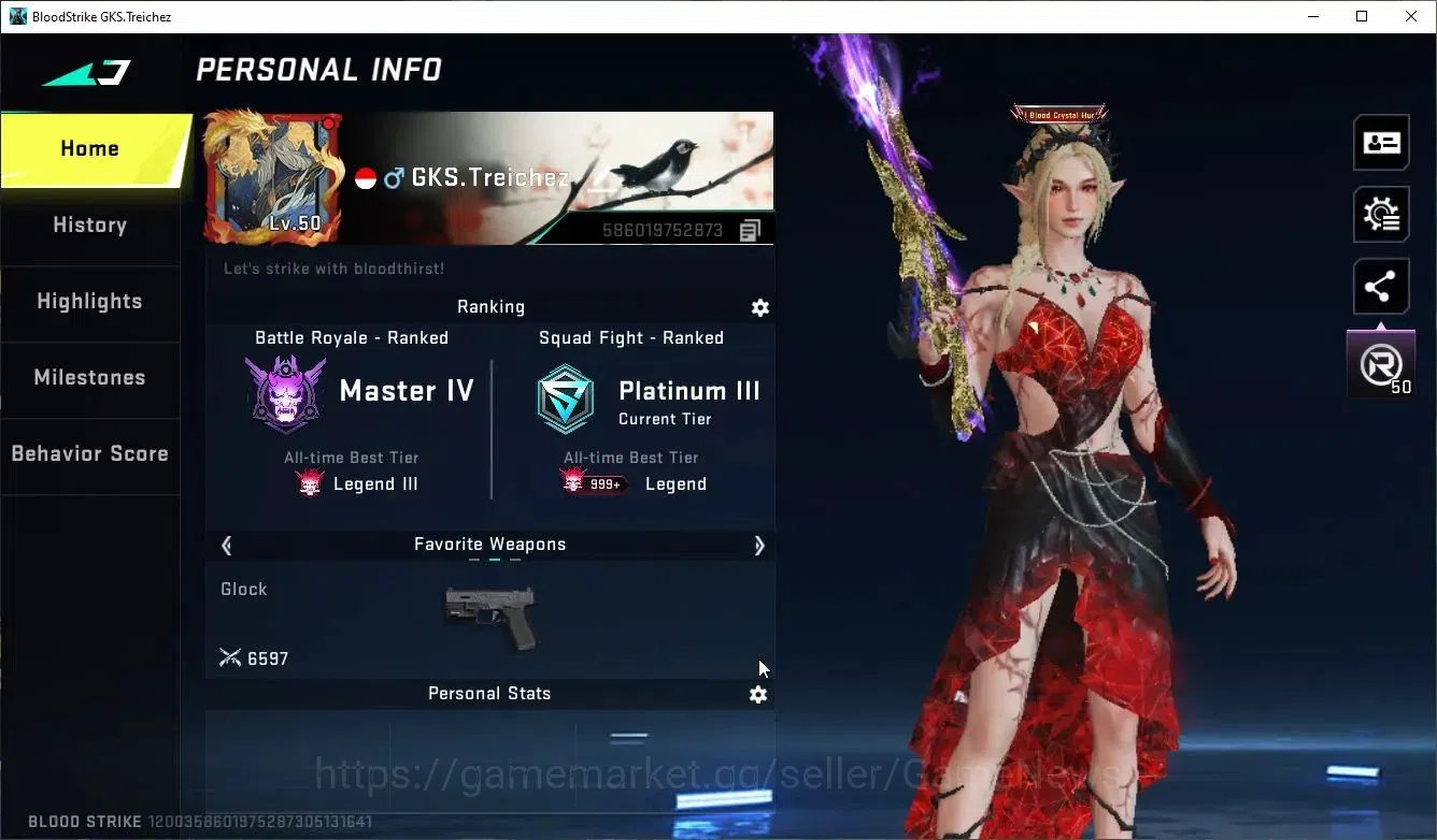 Blood Strike Accounts ASIA|ETERNAL Lv3 Vector-ShadDrake+10 ULTRA[Emma,Or image 2