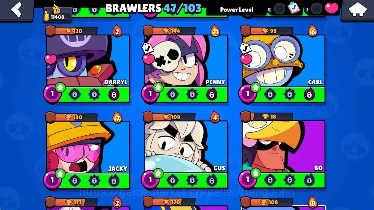 Brawl Stars Accounts Global|11408 Thropy|47 Brawlers-7 Max Lvl|5 Hyperc image 10