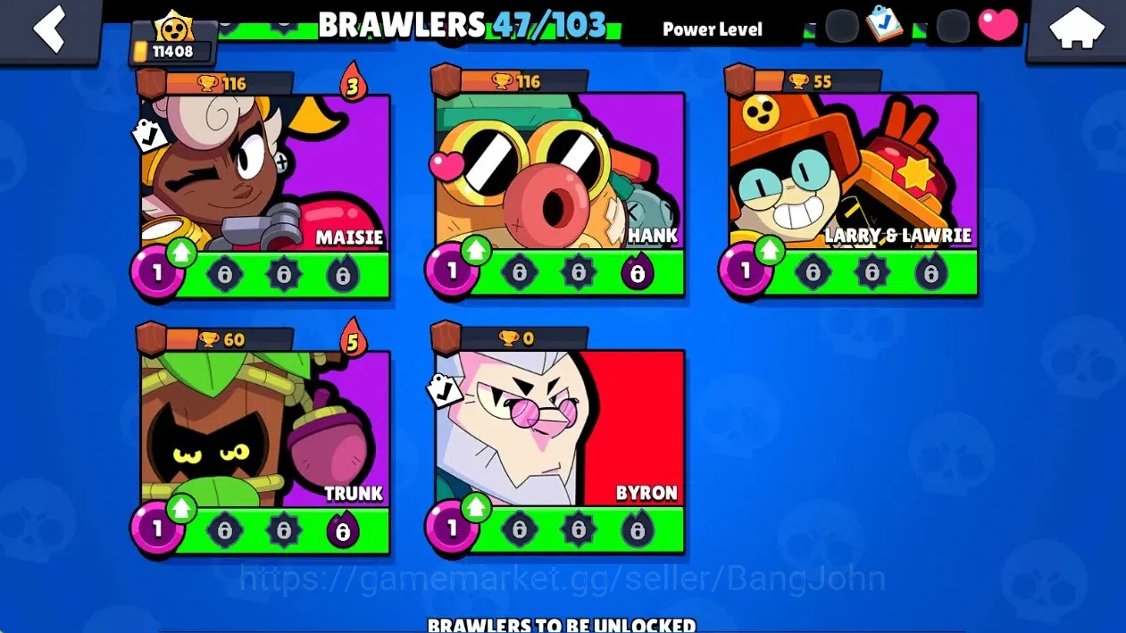 Brawl Stars Accounts Global|11408 Thropy|47 Brawlers-7 Max Lvl|5 Hyperc image 12