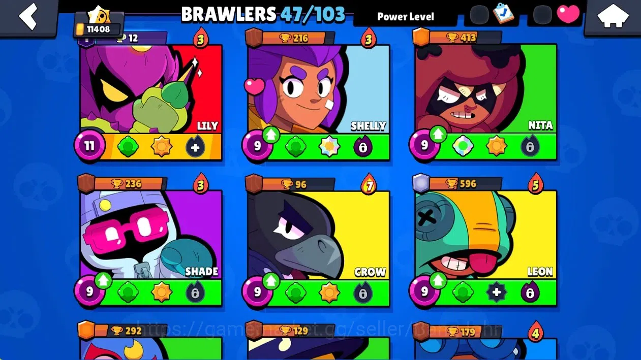 Brawl Stars Accounts Global|11408 Thropy|47 Brawlers-7 Max Lvl|5 Hyperc image 6