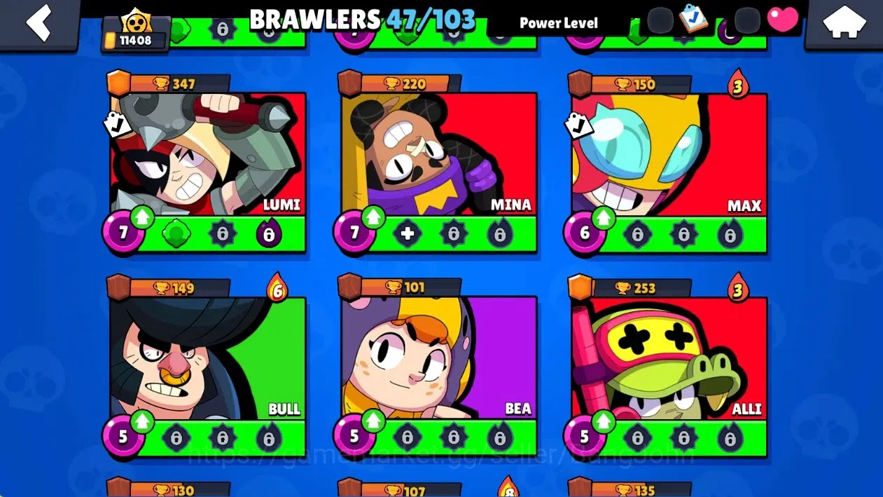 Brawl Stars Accounts Global|11408 Thropy|47 Brawlers-7 Max Lvl|5 Hyperc image 8