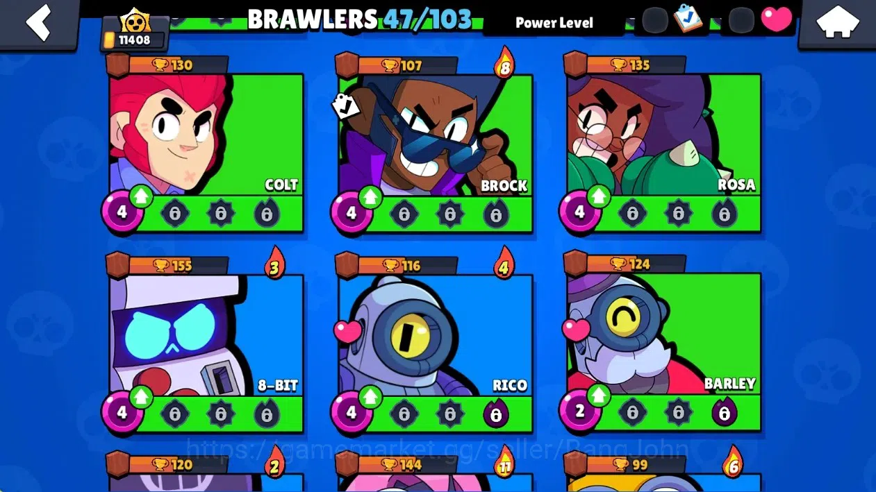 Brawl Stars Accounts Global|11408 Thropy|47 Brawlers-7 Max Lvl|5 Hyperc image 9