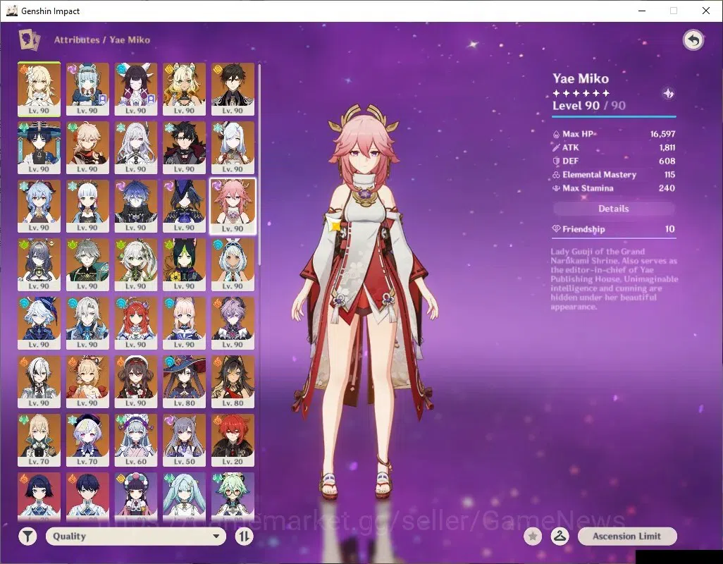 Genshin Impact Accounts ASIA|AR 60 END GAME+HSR|26 Limited + 15 (*5Weapon) image 16