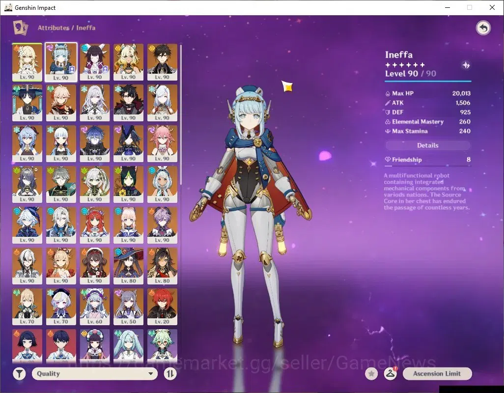 Genshin Impact Accounts ASIA|AR 60 END GAME+HSR|26 Limited + 15 (*5Weapon) image 3