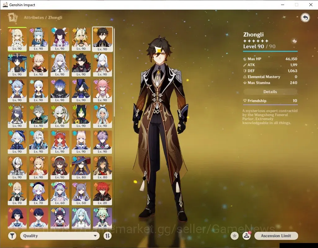Genshin Impact Accounts ASIA|AR 60 END GAME+HSR|26 Limited + 15 (*5Weapon) image 6