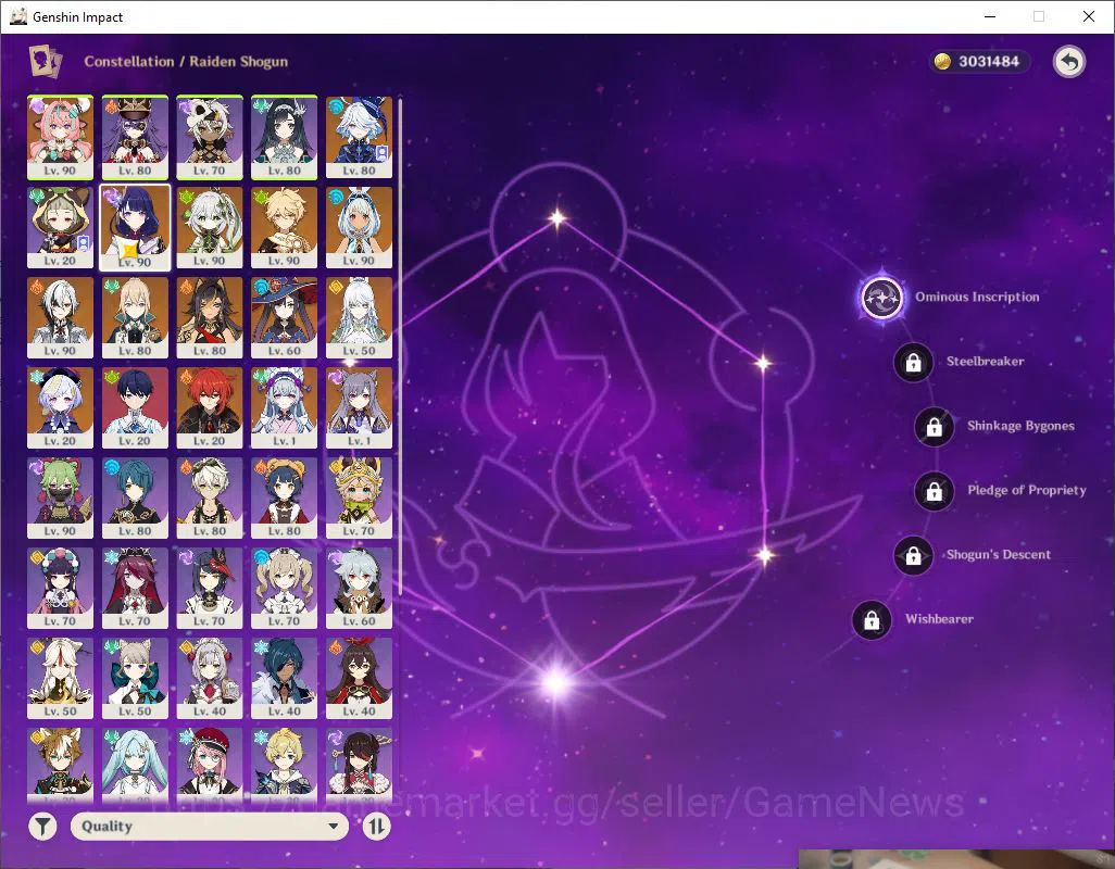 Genshin Impact Accounts Asia|AR 57|7 Limited +2(*5Weapon)|RaidenC1+Sign,Ar image 3