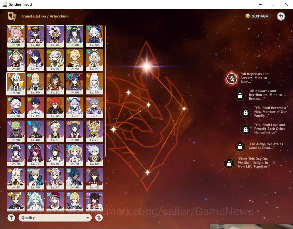 Genshin Impact Accounts Asia|AR 57|7 Limited +2(*5Weapon)|RaidenC1+Sign,Ar image 4