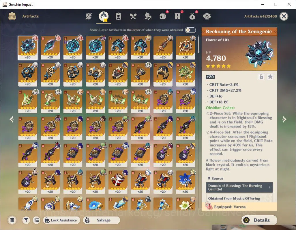 Genshin Impact Accounts Asia|AR 57|7 Limited +2(*5Weapon)|RaidenC1+Sign,Ar image 8