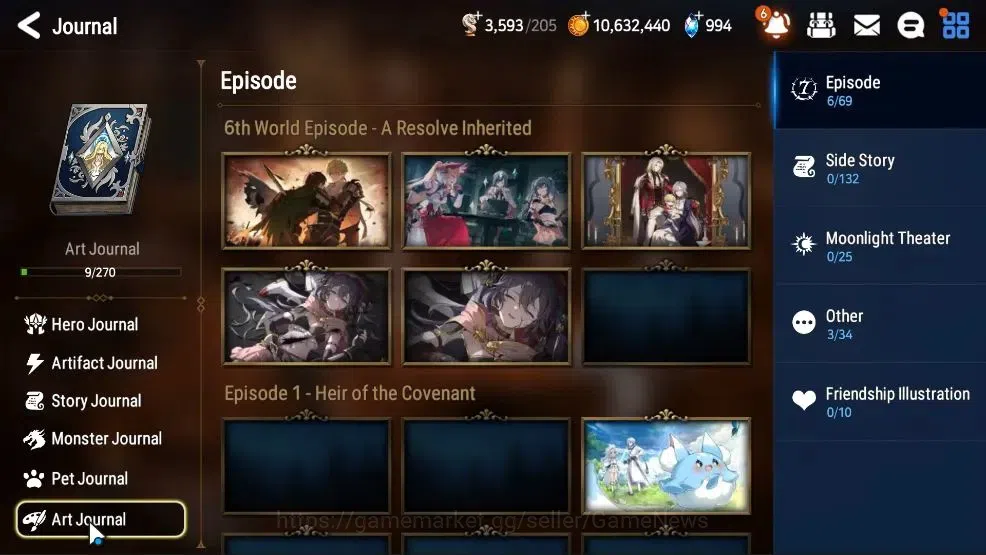 Epic Seven Accounts High-End GLOBAL UnVerif|2 ML (Rhianna and Luciella,Requiem Roana)+Celine,Ray,Zahhak,Aramintha,etc|4,4k 10