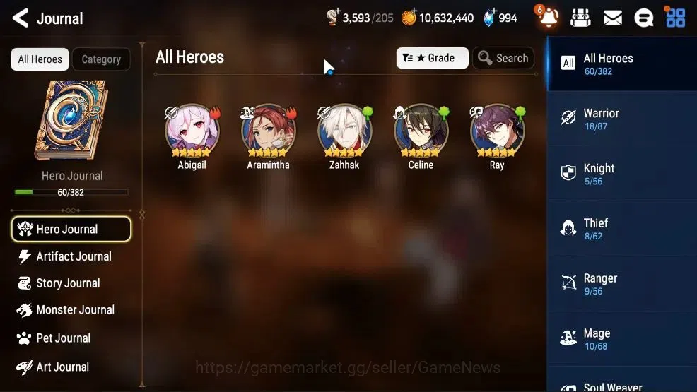 Epic Seven Accounts High-End GLOBAL UnVerif|2 ML (Rhianna and Luciella,Requiem Roana)+Celine,Ray,Zahhak,Aramintha,etc|4,4k 5