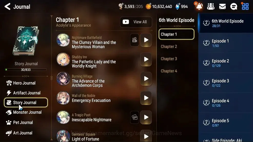 Epic Seven Accounts High-End GLOBAL UnVerif|2 ML (Rhianna and Luciella,Requiem Roana)+Celine,Ray,Zahhak,Aramintha,etc|4,4k 7