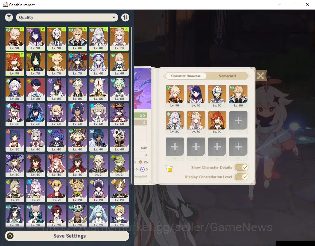 Genshin Impact Accounts ASIA|AR 56|7 Limited + 4 (*5 Weapon)|Raiden C3 + S image 2
