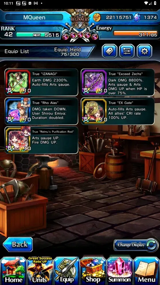 Grand Summoners Accounts Global| Rank 42|1.374 Crystal | 6 Ascend | Shirou image 6
