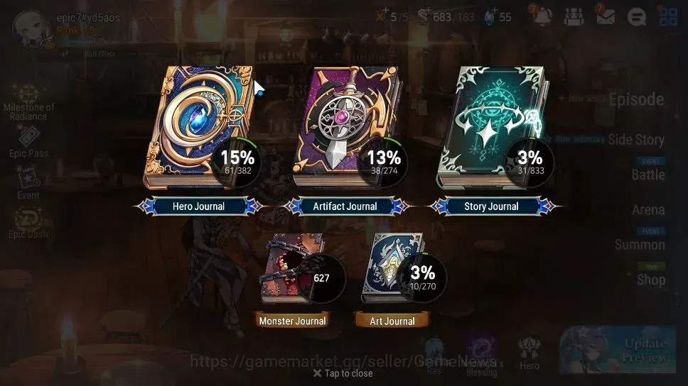 Epic Seven Accounts GLOBAL|UnVerif|2 ML(Rhianna&Luciel,Lionheart Cermi image 3