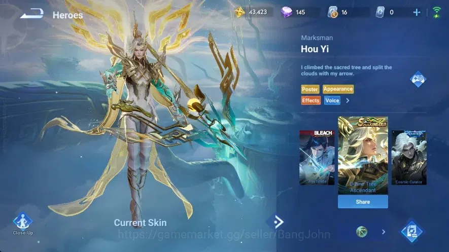 Honor of Kings Accounts Global | 112H 124S |Blessed Da Qiao&Luban|SXD [Hou image 5