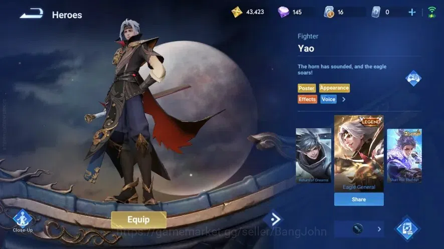 Honor of Kings Accounts Global | 112H 124S |Blessed Da Qiao&Luban|SXD [Hou image 9