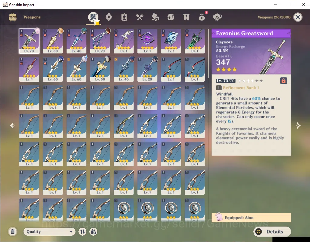 Genshin Impact Accounts ASIA|AR 39|2 Limited +15(*4Character)|Flins,Skirk| image 11