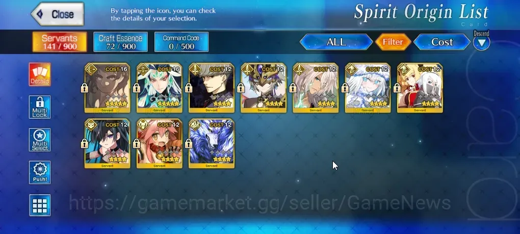 Fate-Grand Order Accounts NA Starter Fuyuki Lv 3|2 SSR Servant Qin Shi Huang & Super Orion| 42 Golden Apple |Birthday 1