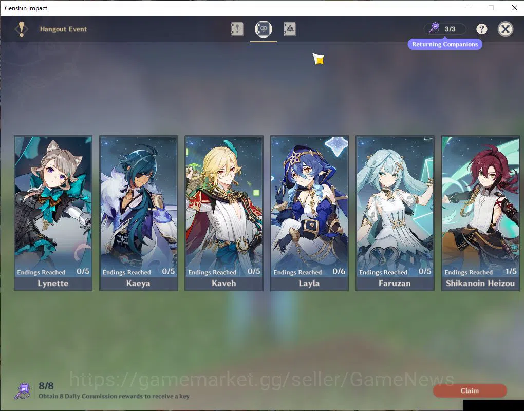 Genshin Impact Accounts ASIA|AR60|16 Limit+11(*5WeP)|(Columbina,Zhongli,Cl image 13