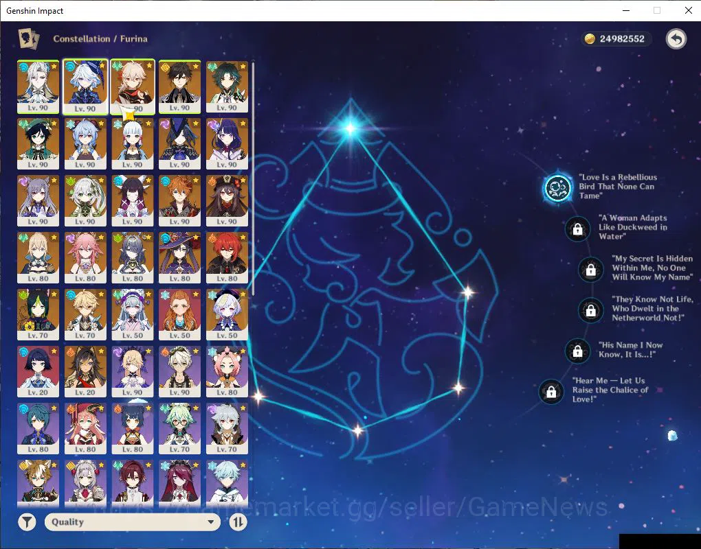 Genshin Impact Accounts ASIA|AR60|16 Limit+11(*5WeP)|(Columbina,Zhongli,Cl image 4