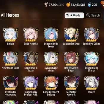 Epic Seven Accounts High-End Asia Verif|28 ML(Tidal Elvira,BArunka,Zio,Renoa Etc)+Haru+Art,Collab Re;Zero,etc|PoH ON|27K
