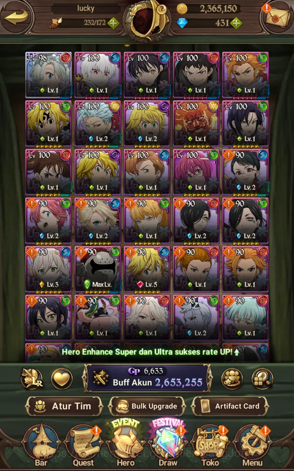 The Seven Deadly Sins: Grand Cross Accounts ASIA | 2,6M CC | DM 426 | 1 LR Elizabeth | Full co image 5