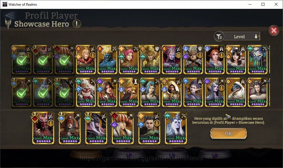 Watcher of Realms Accounts Global 60X|Lv72|3,4M Power|3 Lord[ValderonA1,Nasty image 14