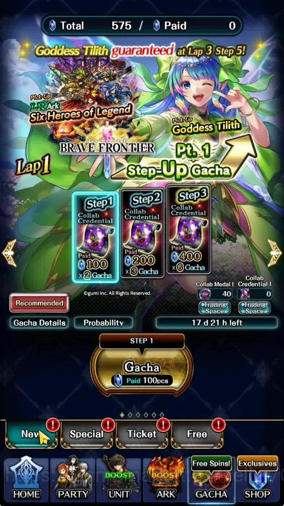 Last Cloudia Accounts GLOBAL|Rank 10|Collab Brave Frontier (Fire God Var image 10