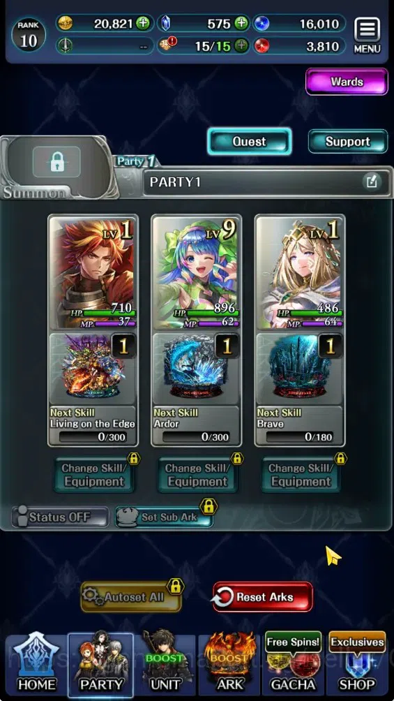 Last Cloudia Accounts GLOBAL|Rank 10|Collab Brave Frontier (Fire God Var image 8