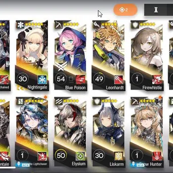 Arknights Starter Lv 19|61 Operators + 3 Outfits|3 Limited|Wis'adel, image 1