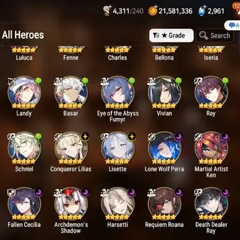 Epic Seven Accounts Limited Hero Global Unverif|9ML(Lisette,Peira,Ken,FCecillia,Etc.)|PoH+Bless ON|SS 2.9K|MoR 25|Theater