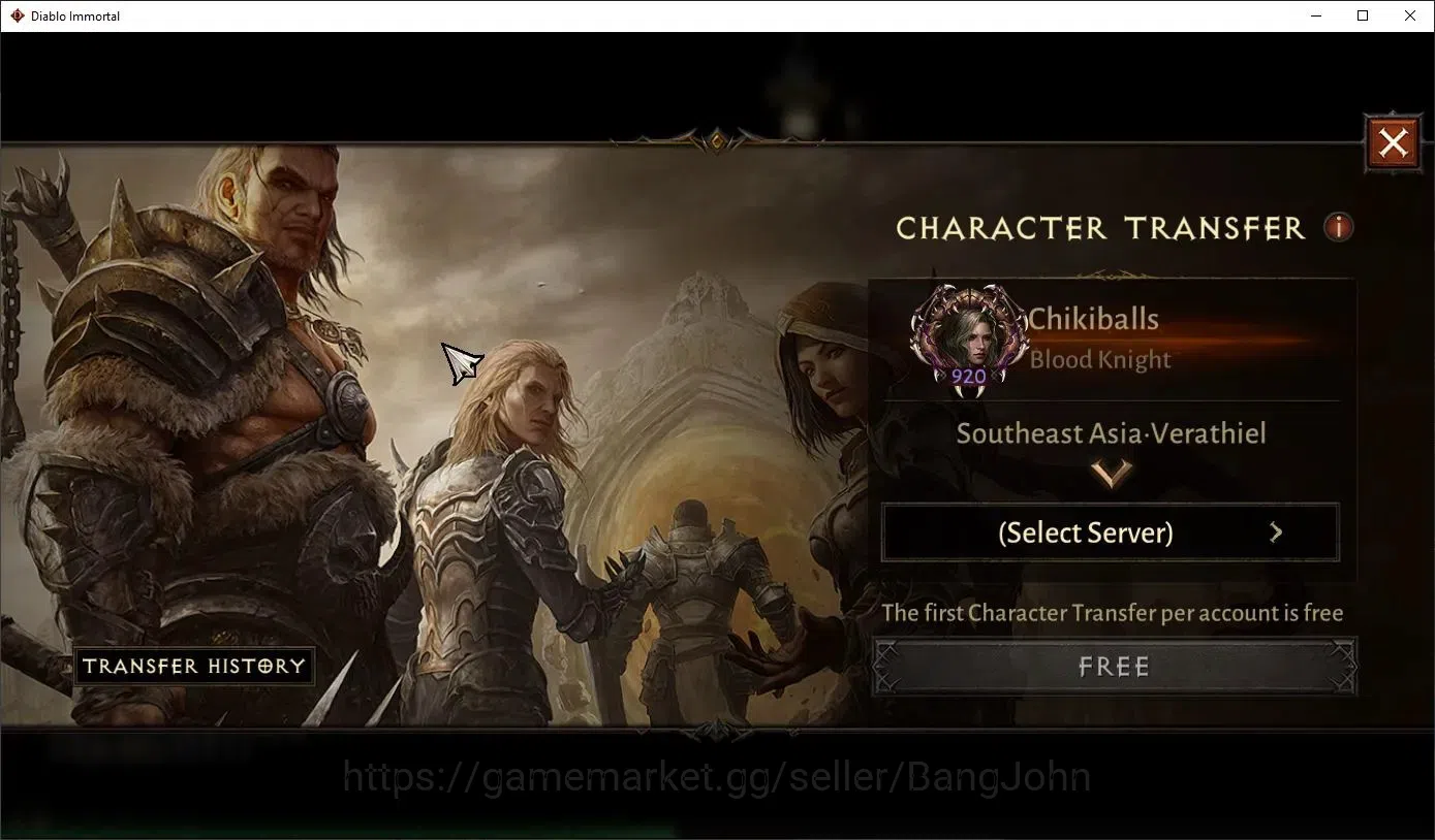 Diablo Immortal Accounts Mid-Tier SEA - Verathiel |60 (920) Blood Knight - Maledictor |CR 45k |Reso 540|L30 (4*) Stormlost 1