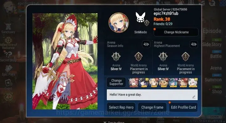 Epic Seven Accounts Others Global Unverif|7ML(LOTScales,T.R.Elvira Etc.) (Fumyr+Art)|PoH+Bless ON|SS 1.1K|Stove(ES857Z) 1