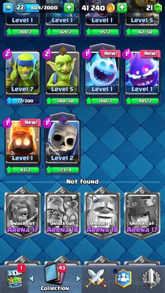 Clash Royale Accounts Lv 22|Trophy 4212|KTL 9|Limited Skin|Card 72|1 Her image 10