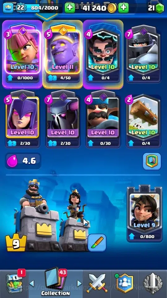 Clash Royale Accounts Lv 22|Trophy 4212|KTL 9|Limited Skin|Card 72|1 Her image 4